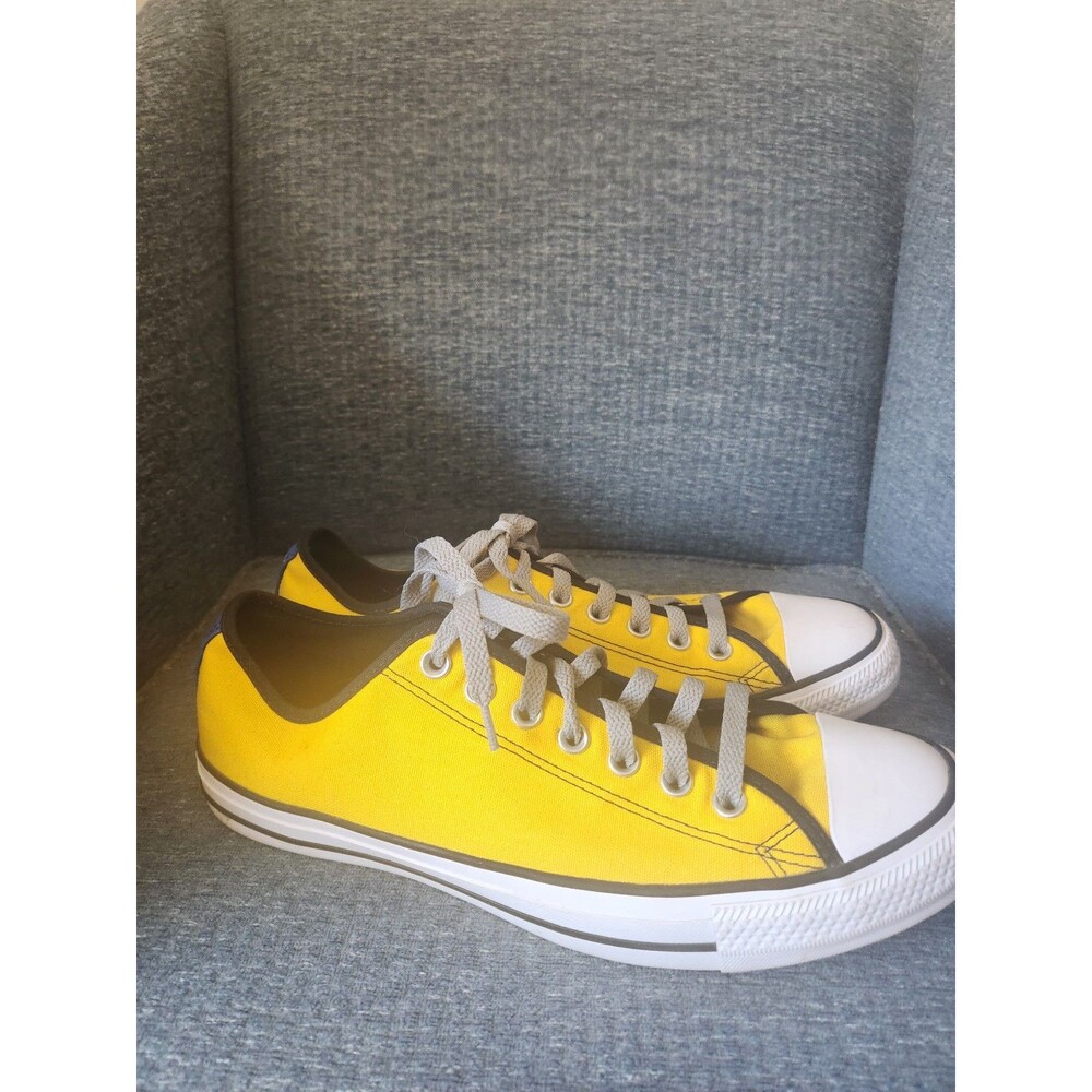 Converse Chuck Taylor All Star Low Top Sneakers Bright Yellow M 10.5 W 12.5